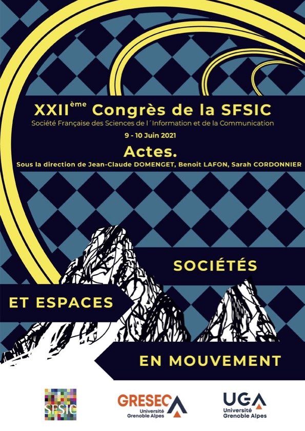 Couverture Actes Congrès SFSIC 2021 Grenoble
