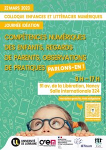 Affiche enfance littératie numérique 2023