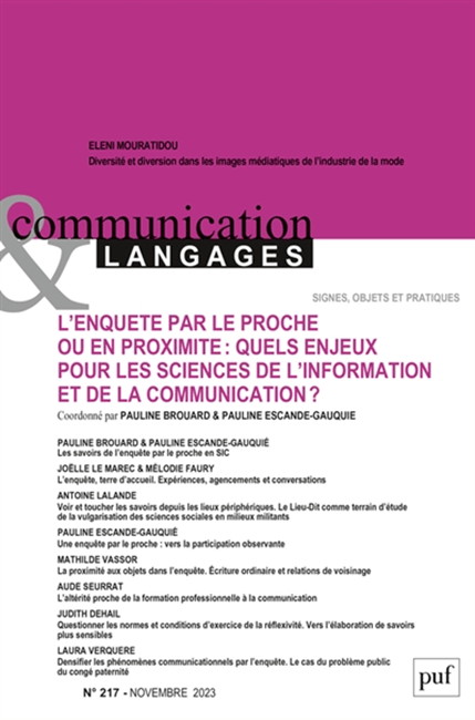 Couverture Communication et langages 217