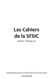 Couverture des cahiers de la SFSIC - numéro 6